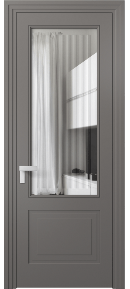 Дверь межкомнатная Rocca 8352 Матовый классический серый Прозрачное стекло с гравировкой "Каннелюры", триплекс Каскадный компланарный наличник МКЛС Цена 91899 ₽ Наличники уже входят в базовый комплект. Фабрика дверей Волховец 8 (800) 551 43 19 Межкомнатная дверь Rocca 8352 Матовый классический серый Прозрачное стекло с гравировкой "Каннелюры", триплекс Цена 91899 ₽ | Volhovec