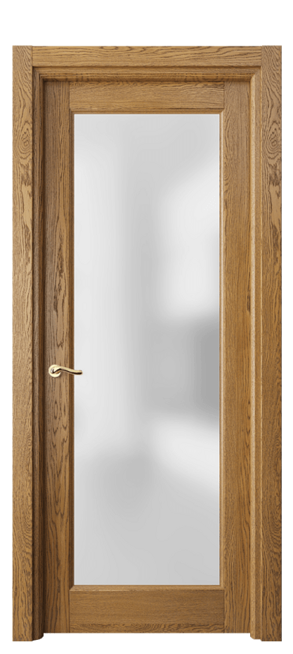 Межкомнатная дверь Lignum 0700 Дуб медовый брашированный Сатинированное стекло Цена 143799 ₽ | Volhovec