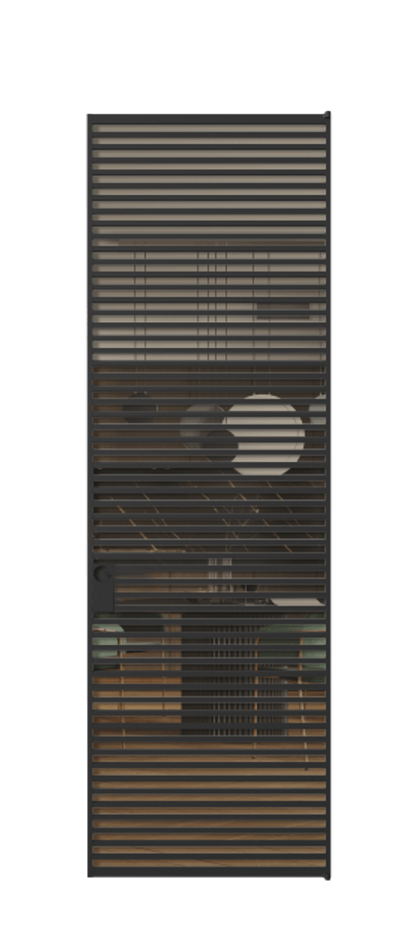 Алюминиевая дверь АЛПЛ040.07 Алюминий Черный Прозрачное бронзовое стекло, триплекс Цена 220870  | Volhovec