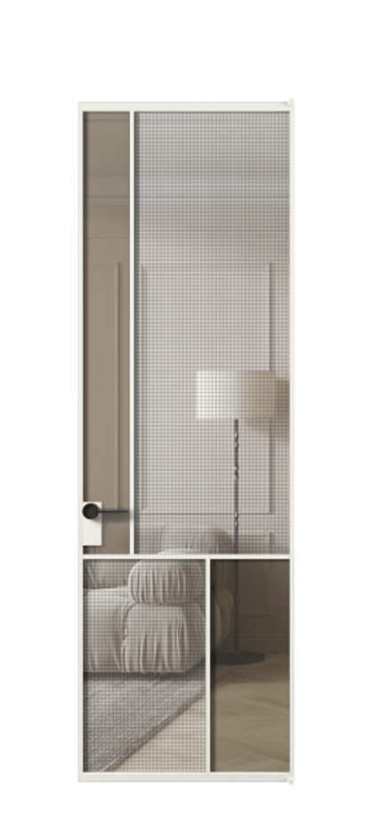 Дверь межкомнатная Mosaic АЛПЛ041.20 Алюминий светло-серый Декоративное стекло с сеткой "Mesh silver", триплекс, 6 мм + Прозрачное бронзовое стекло, триплекс Без короба АССР Цена 166090 Стоимость комплекта двери включает:
1. Полотно (600/650/700/750/800/850/900/950*2000-2400 мм).
2. Короб
3. Комплект фурнитуры (2 торцевые петли и магнитный замок с ответной планкой). Фабрика дверей Волховец 8 (800) 551 43 19 Межкомнатная дверь Mosaic АЛПЛ041.20 Алюминий светло-серый Декоративное стекло с сеткой "Mesh silver", триплекс, 6 мм + Прозрачное бронзовое стекло, триплекс Цена 166090 ₽ | Volhovec