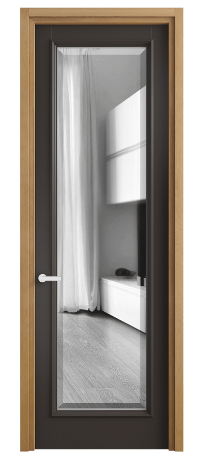 Дверь межкомнатная Charm 6702 Бук антрацит Двустороннее зеркало с фацетом, триплекс Узкий классический наличник БНМ Цена 724300 AMD Наличники уже входят в базовый комплект. Фабрика дверей Волховец 8 (800) 551 43 19 Межкомнатная дверь Charm 6702 Бук антрацит Двустороннее зеркало с фацетом, триплекс Цена 724300 AMD | Volhovec