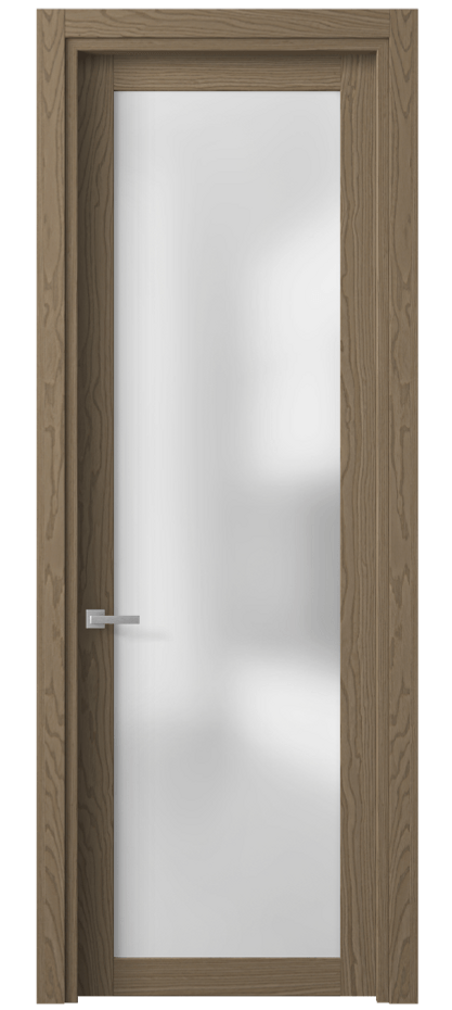 Межкомнатная дверь Planum 2102 Дуб дымный Сатинированное стекло Цена 58399 ₽ | Volhovec