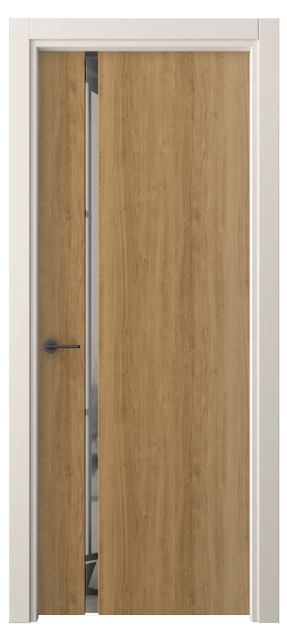 Межкомнатная дверь Freedom 4222 Грецкий орех Двустороннее серое зеркало, триплекс Цена 42799 ₽ | Volhovec