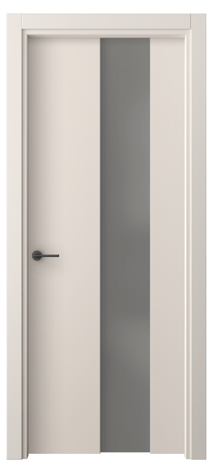 Межкомнатная дверь Freedom 4226 ПЭТ пудровый бежевый Сатинированное серое стекло, триплекс Цена 38499 ₽ | Volhovec