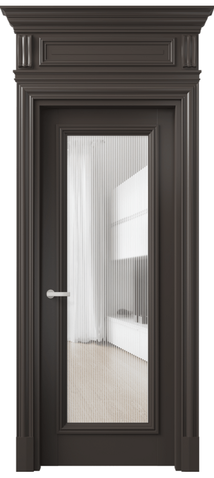 Дверь межкомнатная Antique 7300 Бук антрацит Рифлёное стекло "Дюна", триплекс КЭП + Объёмный фриз + Карниз БАН Цена 163409 ₽ Наличники уже входят в базовый комплект. Фабрика дверей Волховец 8 (800) 551 43 19 Межкомнатная дверь Antique 7300 Бук антрацит Рифлёное стекло "Дюна", триплекс Цена 163409 ₽ | Volhovec