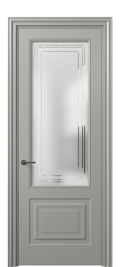 Дверь межкомнатная Mascot 8452 Матовый нейтральный серый Сатинированное стекло с гравировкой "Грани", триплекс Фигурный наличник МНСР Цена 69959 ₽ Наличники уже входят в базовый комплект. Фабрика дверей Волховец 8 (800) 551 43 19 Межкомнатная дверь Mascot 8452 Матовый нейтральный серый Сатинированное стекло с гравировкой "Грани", триплекс Цена 69959 ₽ | Volhovec