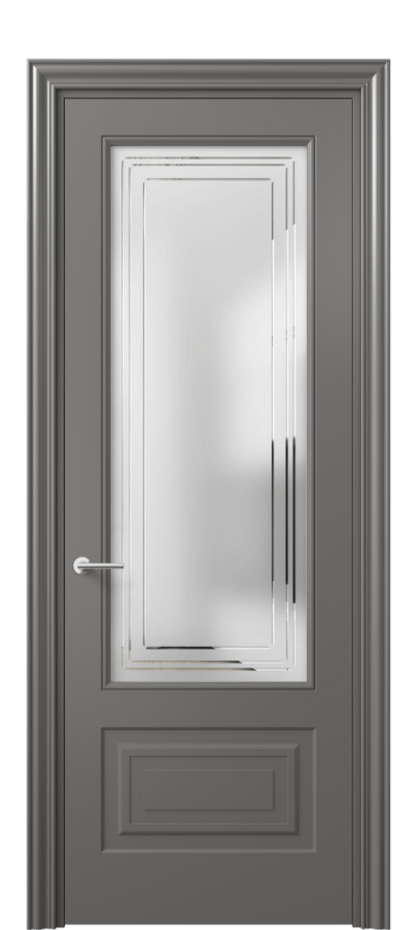 Дверь межкомнатная Mascot 8442 Матовый классический серый Сатинированное стекло с гравировкой "Грани", триплекс Фигурный наличник МКЛС Цена 69959 ₽ Наличники уже входят в базовый комплект. Фабрика дверей Волховец 8 (800) 551 43 19 Межкомнатная дверь Mascot 8442 Матовый классический серый Сатинированное стекло с гравировкой "Грани", триплекс Цена 69959 ₽ | Volhovec