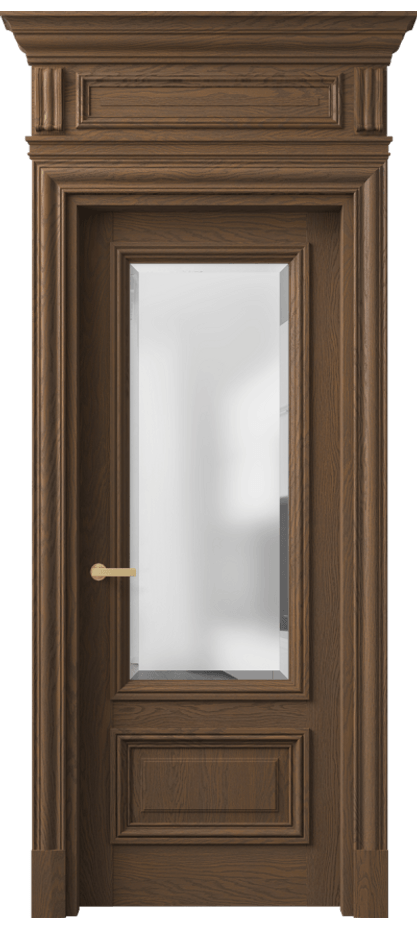 Межкомнатная дверь Antique 7306 Дуб туманный матовый Сатинированное стекло с фацетом Цена 257949 ₽ | Volhovec