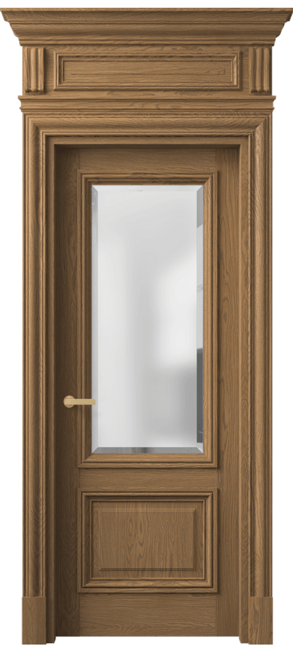 Межкомнатная дверь Antique 7302 Дуб мускатный матовый Сатинированное стекло с фацетом Цена 257949 ₽ | Volhovec