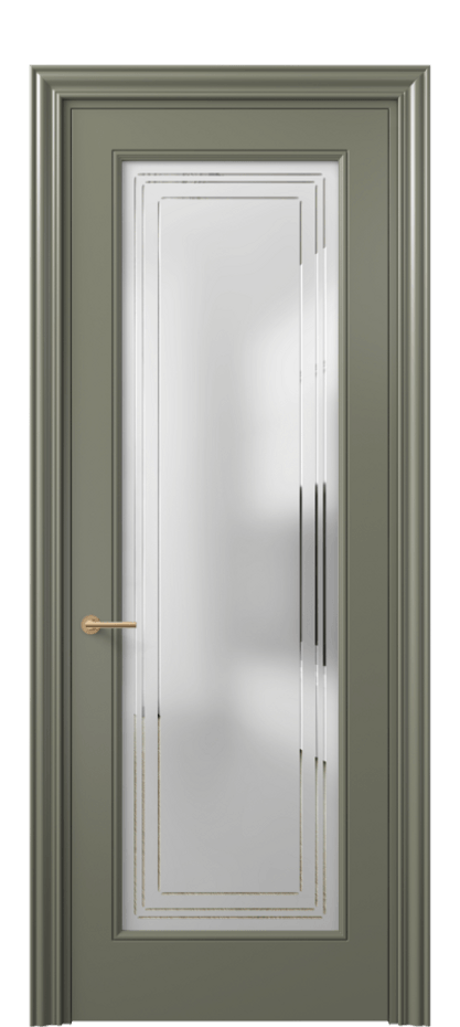 Дверь межкомнатная Mascot 8400 Матовый оливковый тёмный Сатинированное стекло с гравировкой "Грани", триплекс Фигурный наличник МОТ Цена 69959 ₽ Наличники уже входят в базовый комплект. Фабрика дверей Волховец 8 (800) 551 43 19 Межкомнатная дверь Mascot 8400 Матовый оливковый тёмный Сатинированное стекло с гравировкой "Грани", триплекс Цена 69959 ₽ | Volhovec