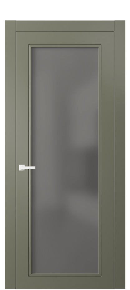 Дверь межкомнатная Neo Classic 8000 Матовый оливковый тёмный Сатинированное серое стекло, триплекс Гладкий компланарный наличник МОТ Цена 63119 ₽ Наличники уже входят в базовый комплект. Фабрика дверей Волховец 8 (800) 551 43 19 Межкомнатная дверь Neo Classic 8000 Матовый оливковый тёмный Сатинированное серое стекло, триплекс Цена 63119 ₽ | Volhovec