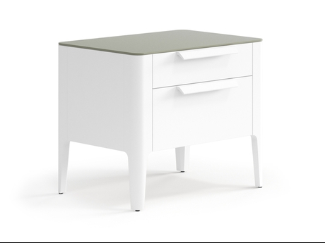 Мебель Тумба прикроватная Piega 2 ящика. Цвет Матовый светло-серый. Материал Гладкая эмаль. Коллекция Тумба прикроватная Piega 2 ящика. Фото. Мебель Тумба прикроватная Piega 2 ящика. Цвет Матовый светло-серый. Материал Гладкая эмаль. Коллекция Тумба прикроватная Piega 2 ящика. Картинка.