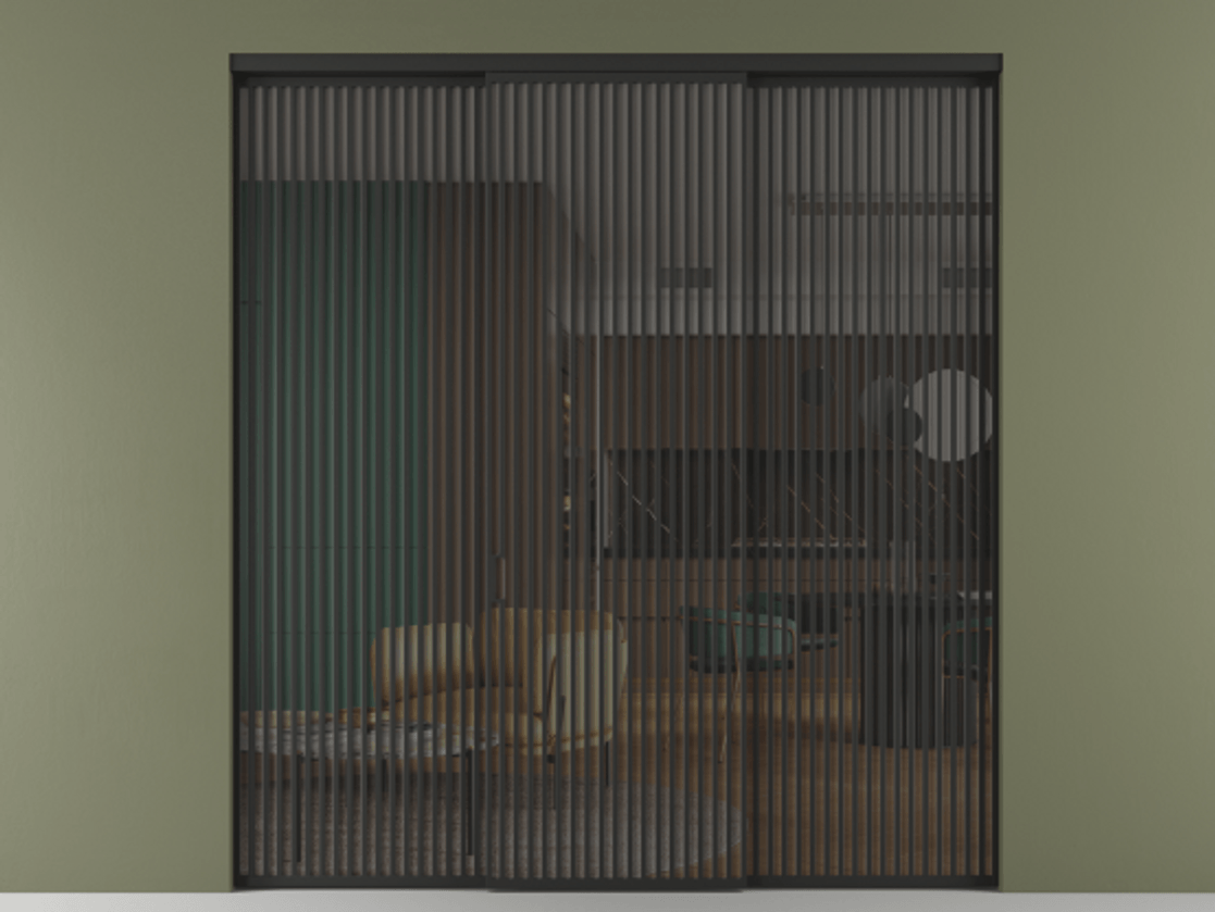 Перегородка Formato внутри проёма 3 створки АЛПР 040.06 Алюминий Черный Прозрачное серое стекло, триплекс. Скрытый короб ЧЕР Цена 462620 ₽ 1. Полотно 3 шт. (800/2100 мм)
2. Комплект установки раздвижной системы
3. Базовый комплект фурнитуры
4.Ручка RONDO. Фабрика дверей Волховец 8 (800) 551 43 19 Перегородка Formato внутри проёма 3 створки АЛПР 040.06 Алюминий Черный Прозрачное серое стекло, триплекс Цена 462620 ₽ | Volhovec