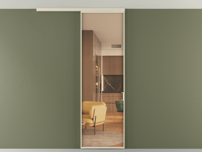 Алюминевая перегородка vd1_01 Алюминий бежево-серый Прозрачное оранжевое стекло, триплекс, 6мм. Цвет Алюминий бежево-серый. Материал Алюминий в эмали. Коллекция Перегородка Formato вдоль стены на потолок одностворчатая. Картинка.