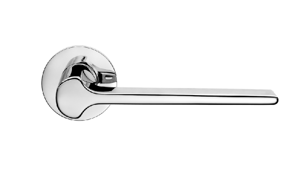 Ручки для дверей Ручка дверная Гинкго. Цвет Полированный хром. Коллекция Гинкго. Картинка.