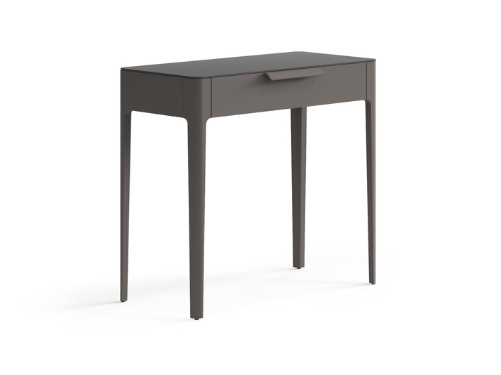 Мебель Консоль Piega 1 ящик. Цвет Матовый антрацит. Материал Гладкая эмаль. Коллекция Консоль Piega 1 ящик. Картинка.