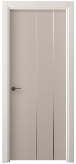 Дверь межкомнатная 4205 ПЭСК. Цвет ПЭТ серо-коричневый . Материал ПЭТ. Коллекция Freedom. Картинка.