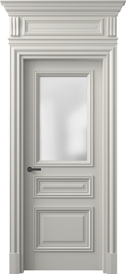 Дверь межкомнатная 7304 БТСР САТ. Цвет Бук тёплый серый. Материал Массив бука эмаль. Коллекция Antique. Картинка.
