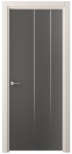 Дверь межкомнатная 4205 ПЭГФ. Цвет ПЭТ графитовый. Материал ПЭТ. Коллекция Freedom. Картинка.