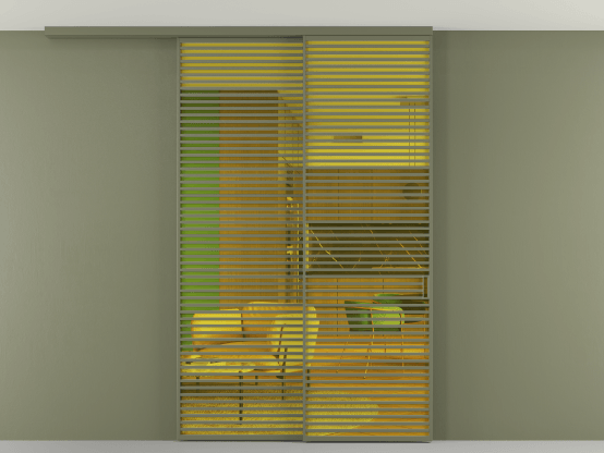 Алюминевая перегородка АЛПР 040.07_АОТ_ПРОЗ ЖЕЛ_new. Цвет Алюминий оливковый тёмный. Материал Алюминий в эмали. Коллекция Перегородка Formato вдоль стены на потолок 2 створки с синхронным механизмом. Фото. Алюминевая перегородка АЛПР 040.07_АОТ_ПРОЗ ЖЕЛ_new. Цвет Алюминий оливковый тёмный. Материал Алюминий в эмали. Коллекция Перегородка Formato вдоль стены на потолок 2 створки с синхронным механизмом. Картинка.