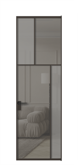 АЛПЛ041.23 ААН Серый сатин матовое + Серый прозрачное