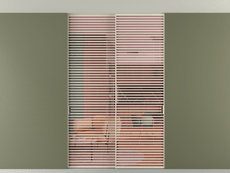 Перегородка Formato внутри проёма двустворчатая со скрытым креплением в потолок