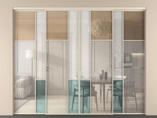 Перегородка Mosaic внутри проёма четырёхстворчатая