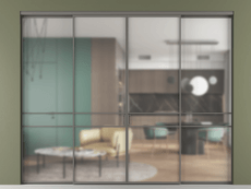 Перегородка Formato внутри проёма четырёхстворчатая