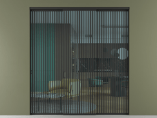 Перегородка Formato внутри проёма 3 створки